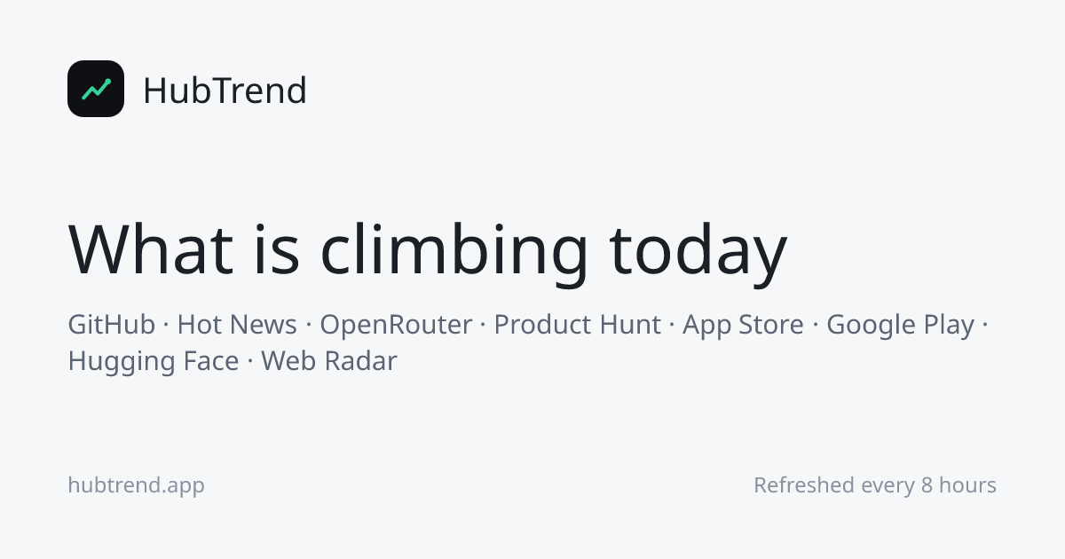 Built HubTrend for side‑project inspiration from trending products